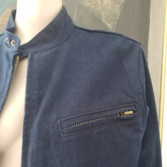 Lands' End | Denim Racing Jacket - Picture 5 of 12